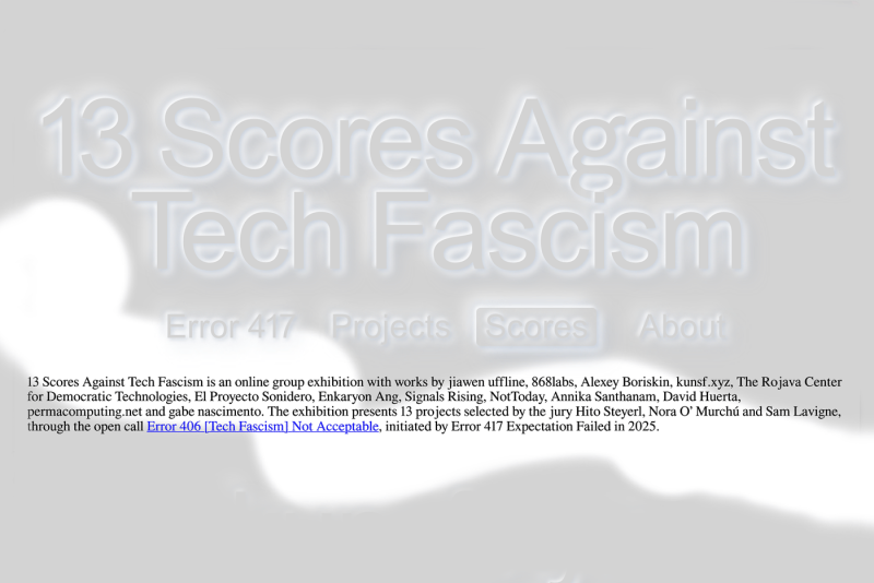 13 Scores Against Tech Fascism